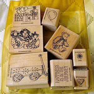 Vintage StampinUp Stamp Set Wagon Journey 1996